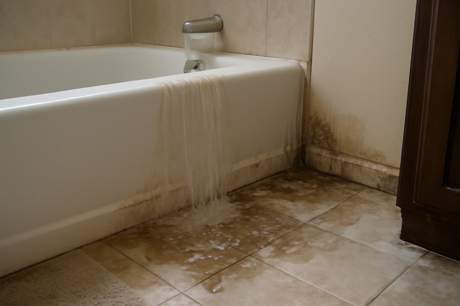 Bathtub Overflow Water Removal in Lake Mills, WI