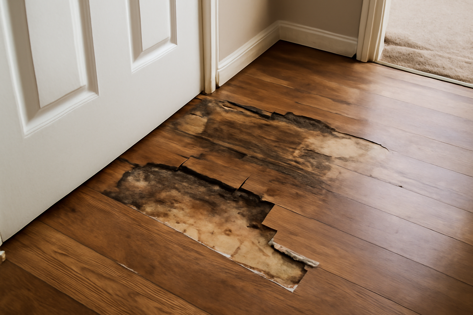 Laminate Floor Water Damage Restoration in Elkhorn, WI