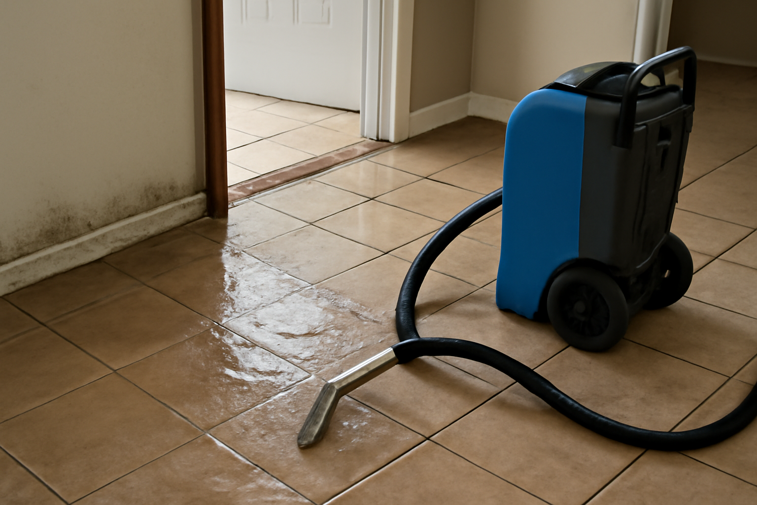 Tile Floor Water Extraction in Howards Grove, WI